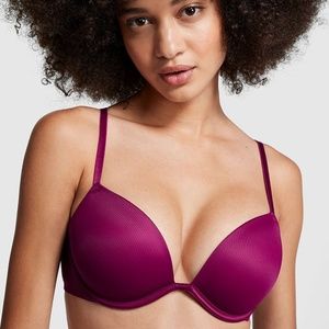 Victoria's Secret PINK Wear Everywhere Super Push Up Bra Vivid Magenta 36B NEW